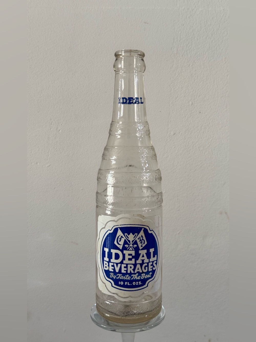 Vintage Rare Ideal Beverages Soda Bottle (Philippines)